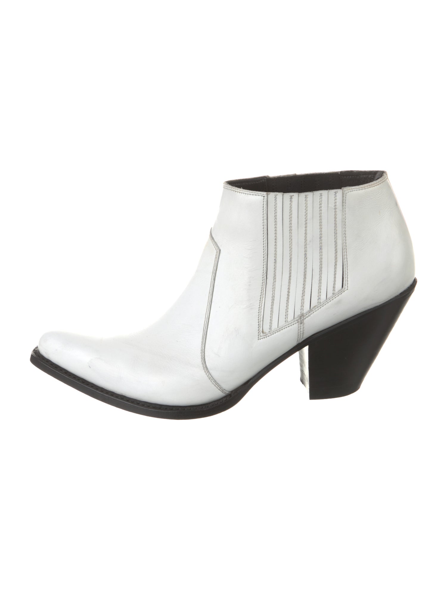 Celine Leather Patterned Western Boots