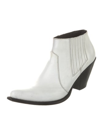 Celine Leather Patterned Western Boots