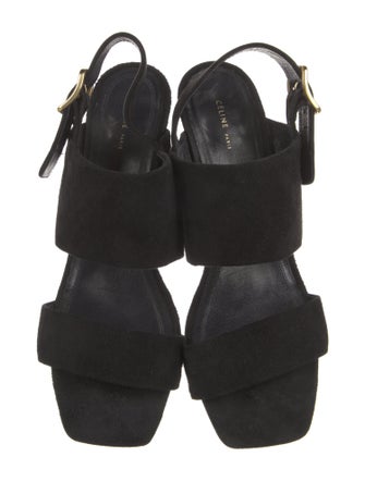 Celine Suede Slingback Sandals