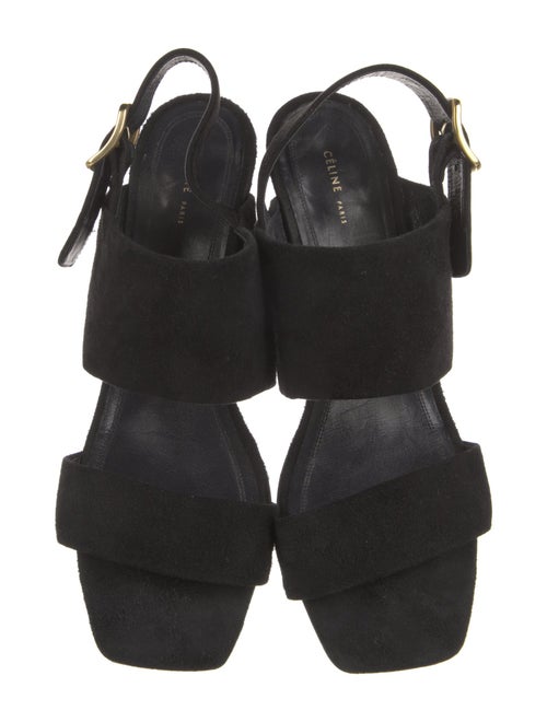 Celine Suede Slingback Sandals