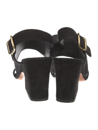 Celine Suede Slingback Sandals