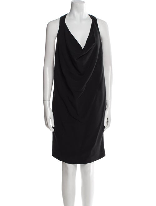 Celine Cowl Neck Knee-Length Dress