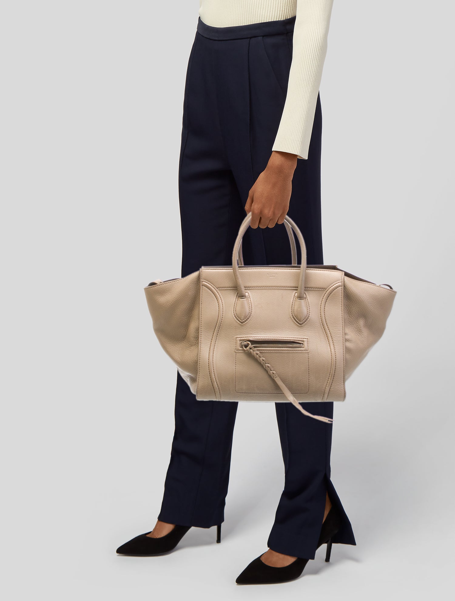 Celine Leather Luggage Phantom Medium