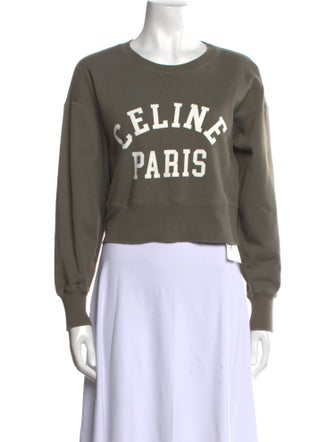 Celine Graphic Print Crew Neck Sweatshirt