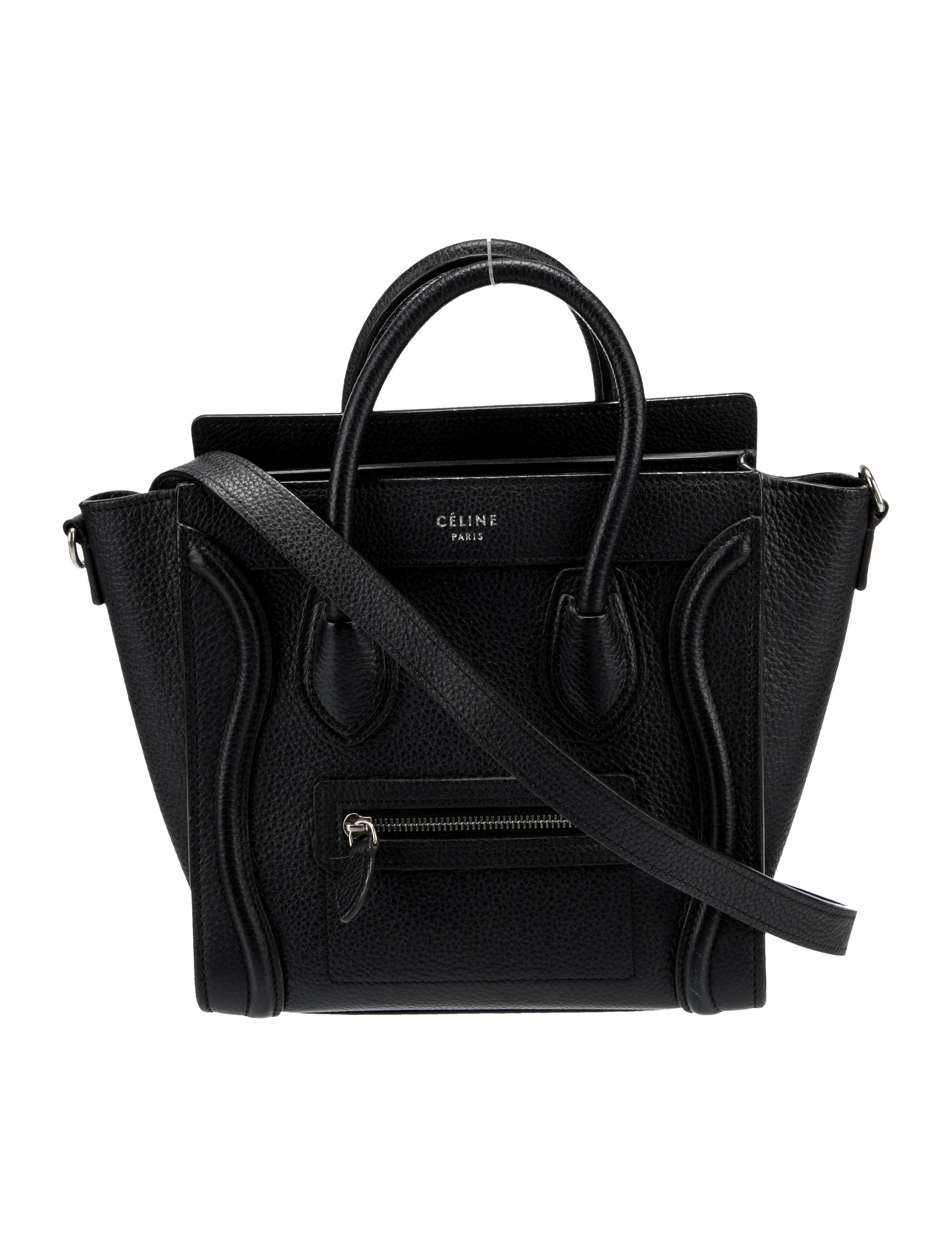Celine Leather Luggage Nano
