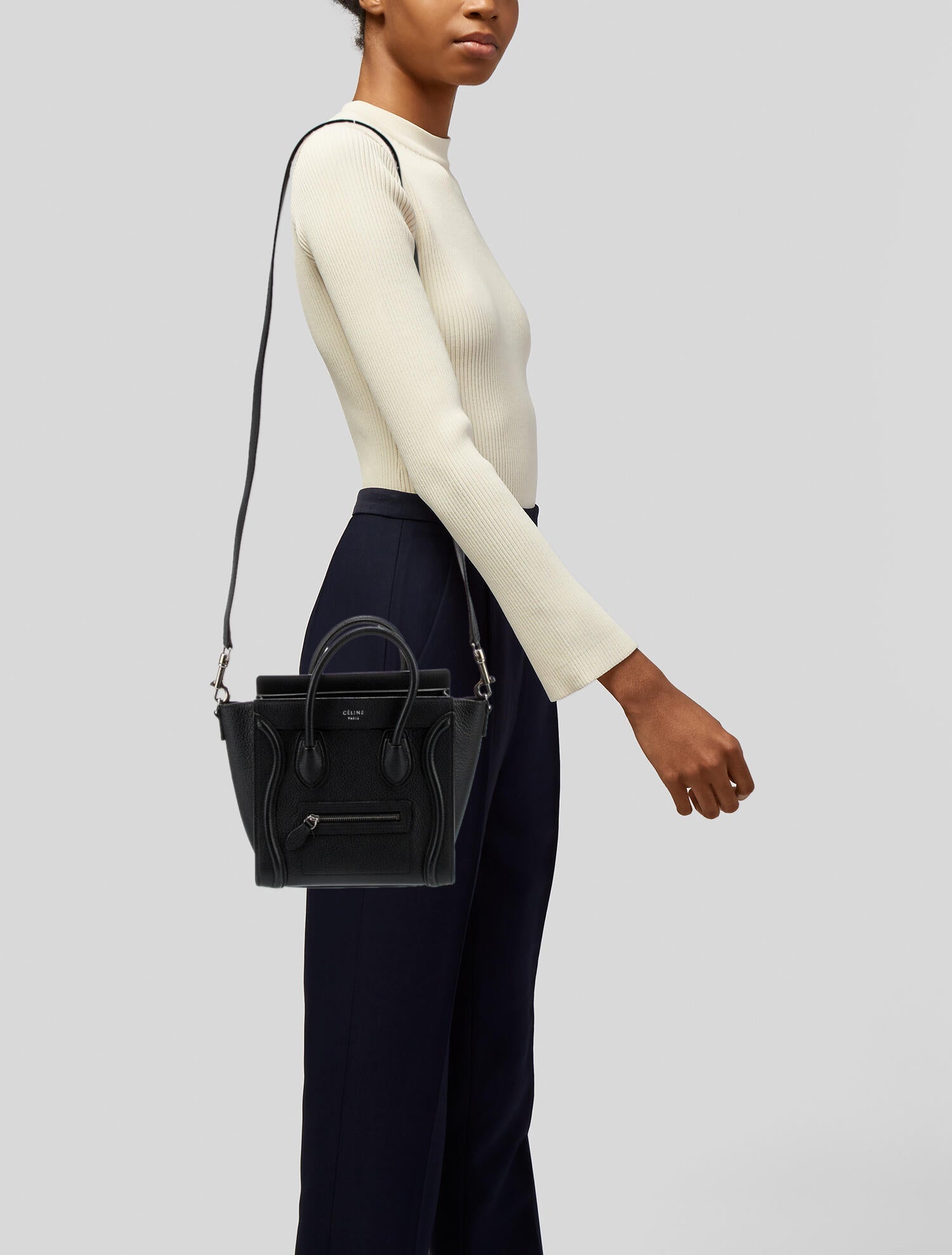 Celine Leather Luggage Nano