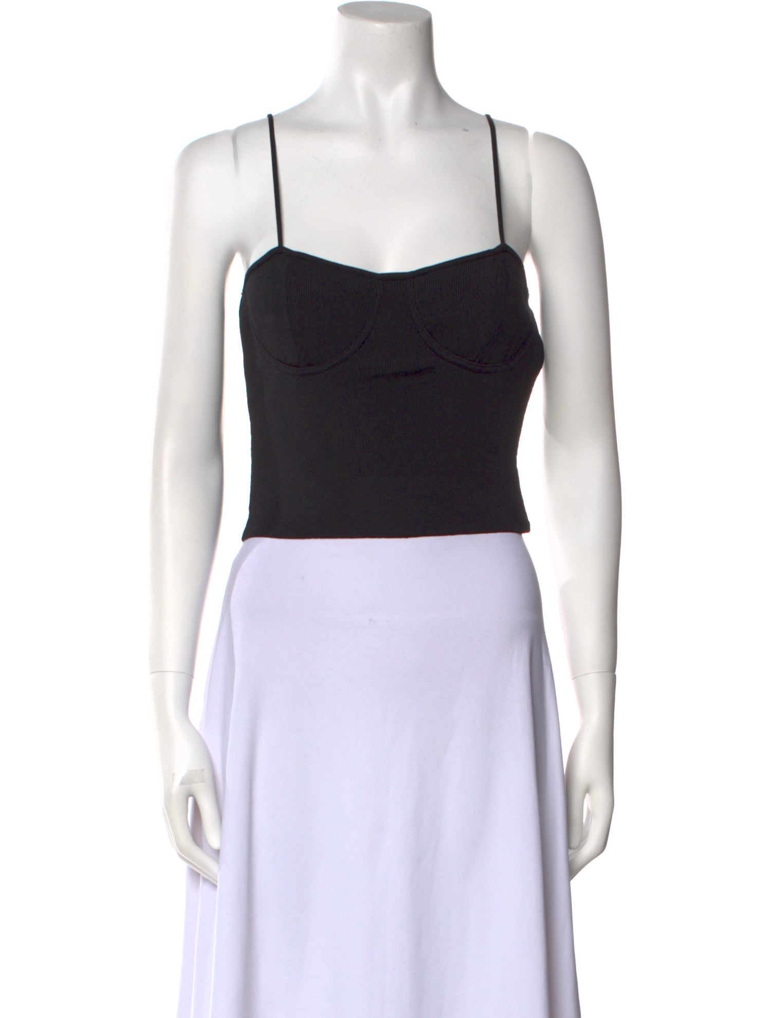 Celine Silk Square Neckline Crop Top