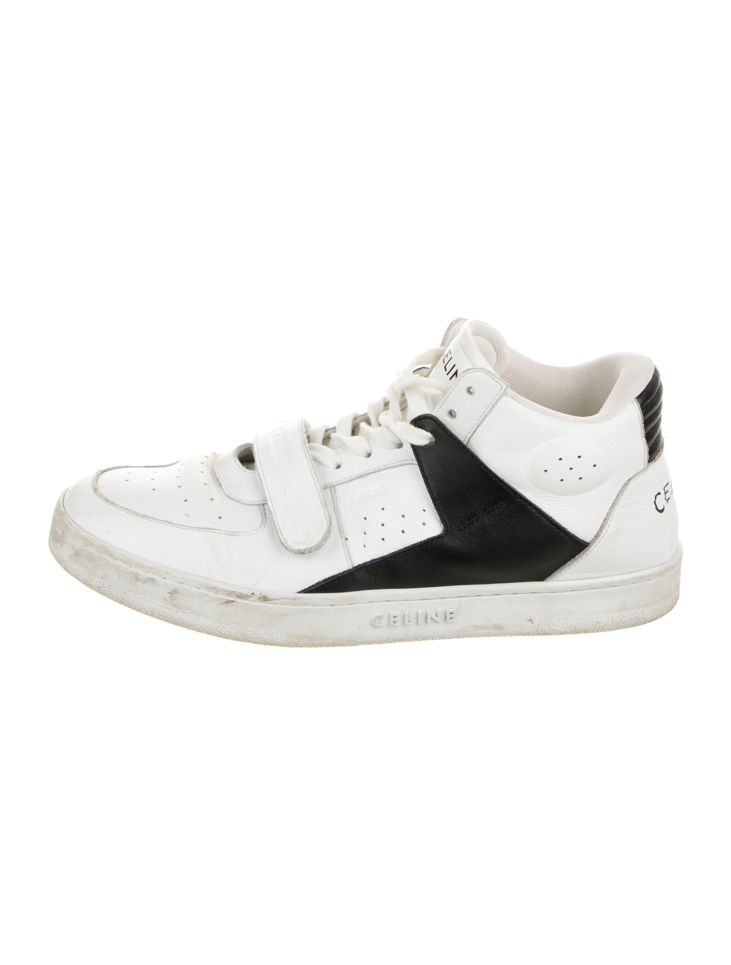 Celine Leather Colorblock Pattern Sneakers