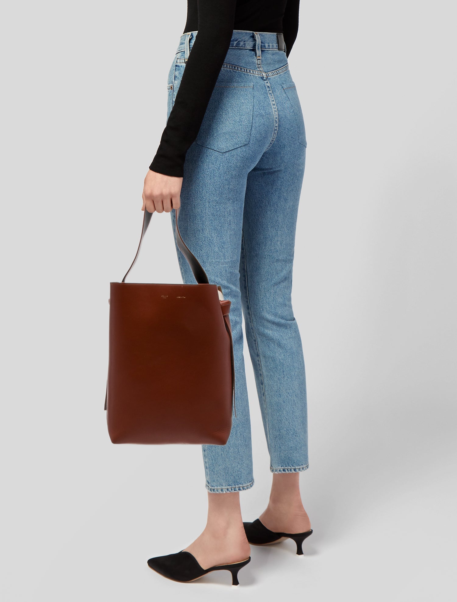 Celine Leather Twisted Cabas Small