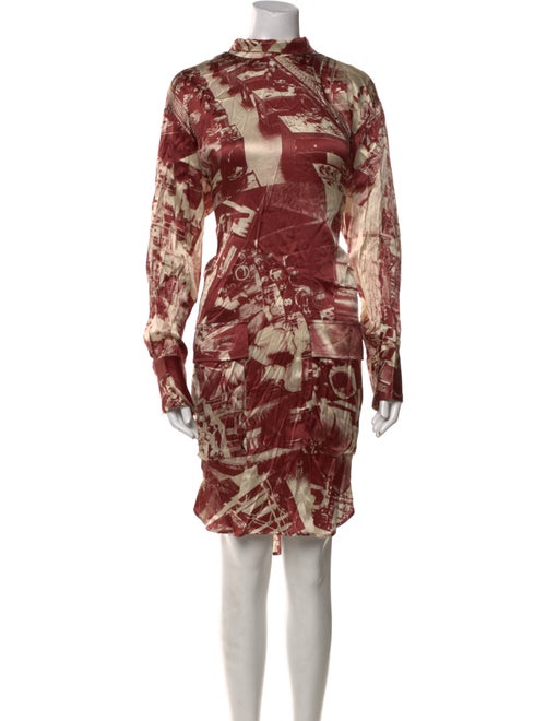 Celine Silk Knee-Length Dress