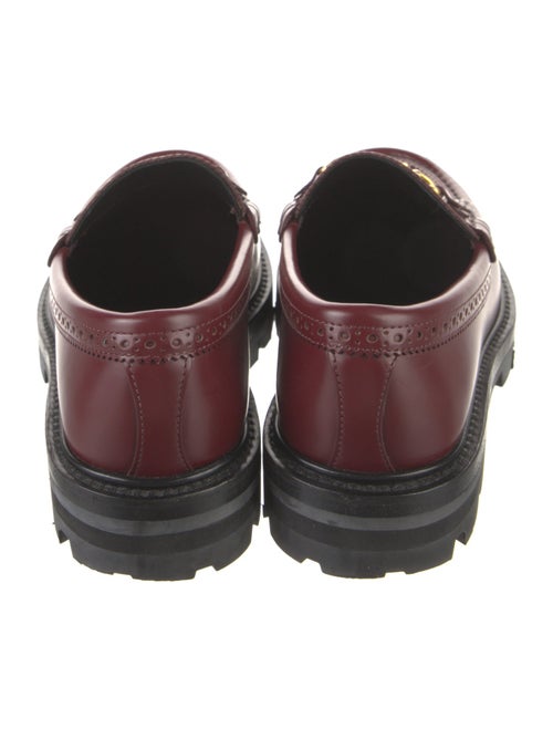 Celine Leather Lasercut Accents Loafers