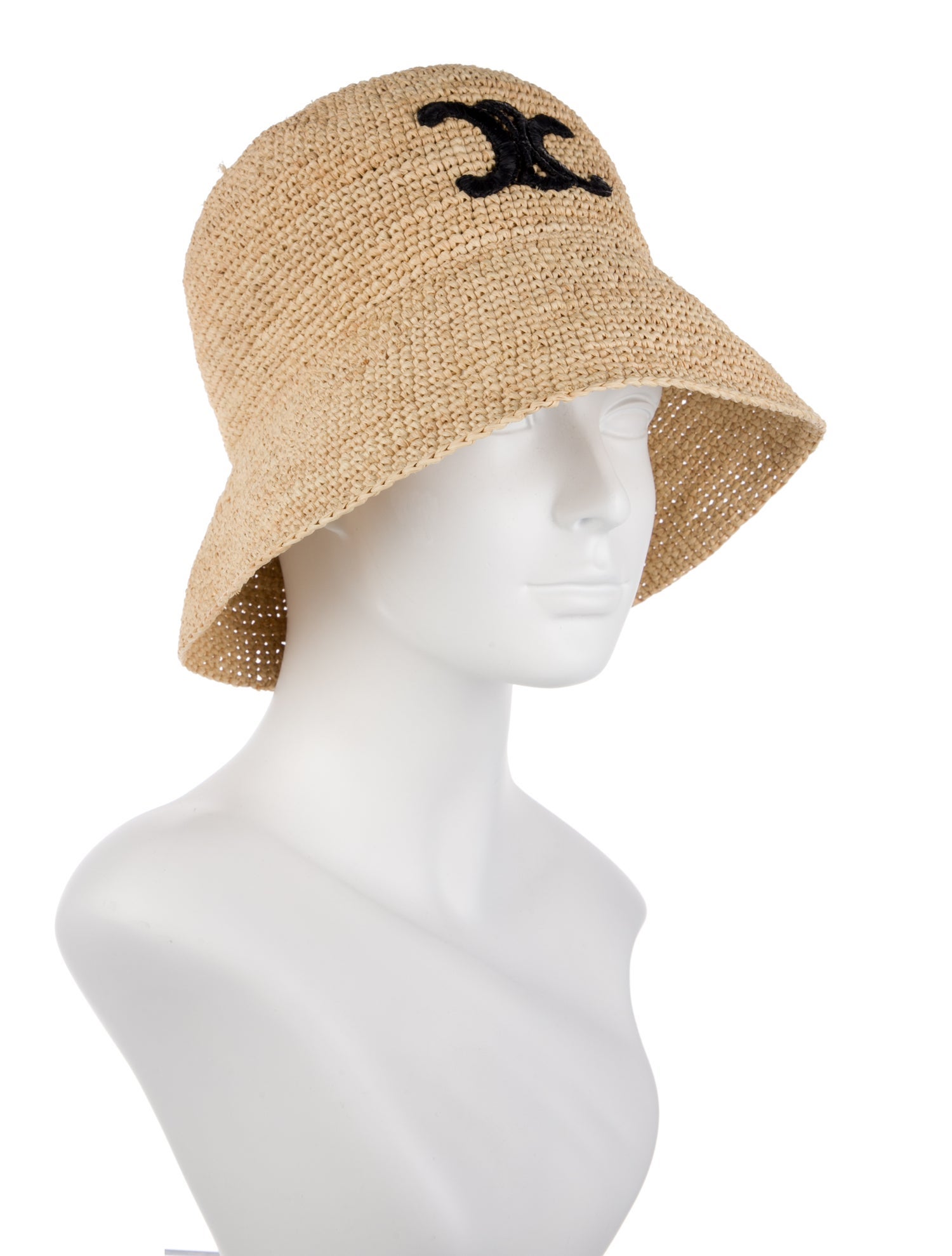 Celine Raffia Embroidered Logo