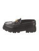 Celine Leather Fringe Trim Accent Loafers