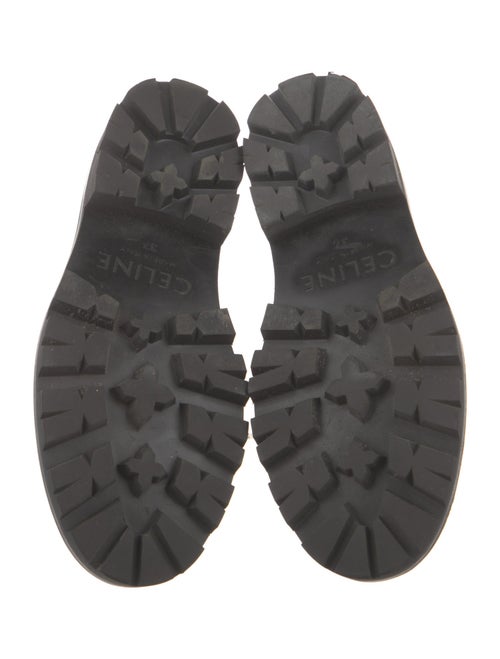 Celine Leather Fringe Trim Accent Loafers