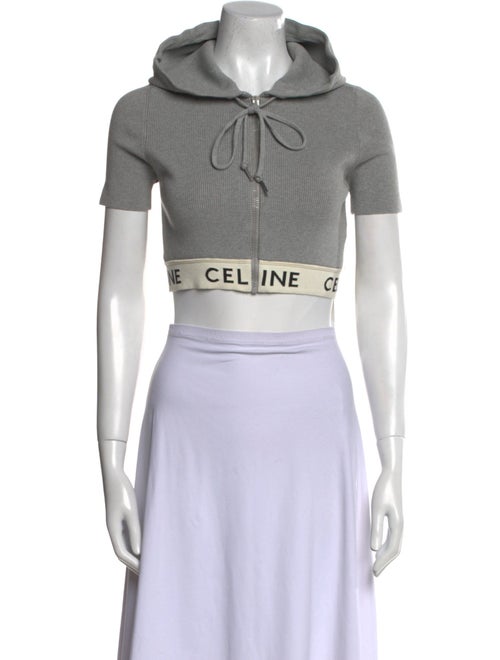 Celine Tie Neck Short Sleeve Crop Top