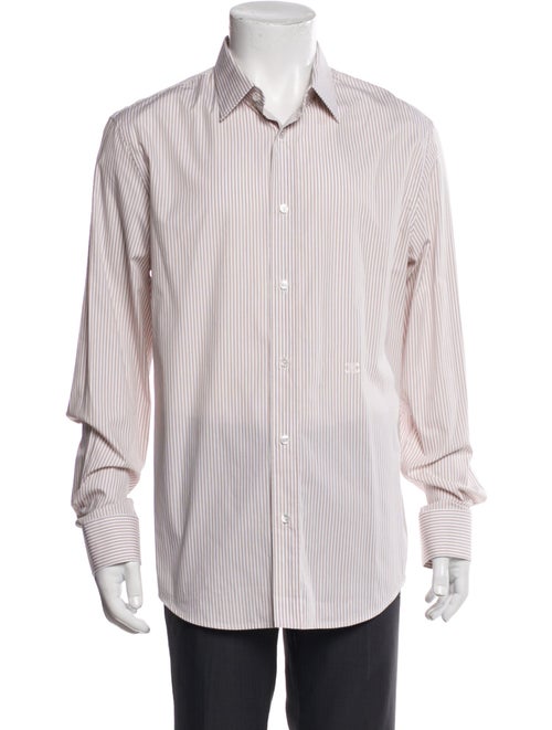 Celine Striped Long Sleeve Dress Shirt