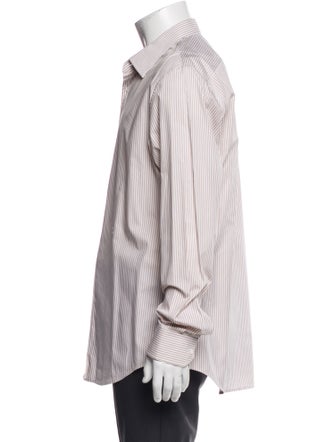 Celine Striped Long Sleeve Dress Shirt