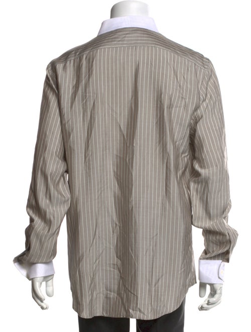 Celine Silk Striped Dress Shirt