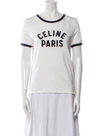 Celine Graphic Print Crew Neck T-Shirt