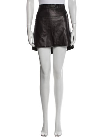 Celine Leather Mini Skirt