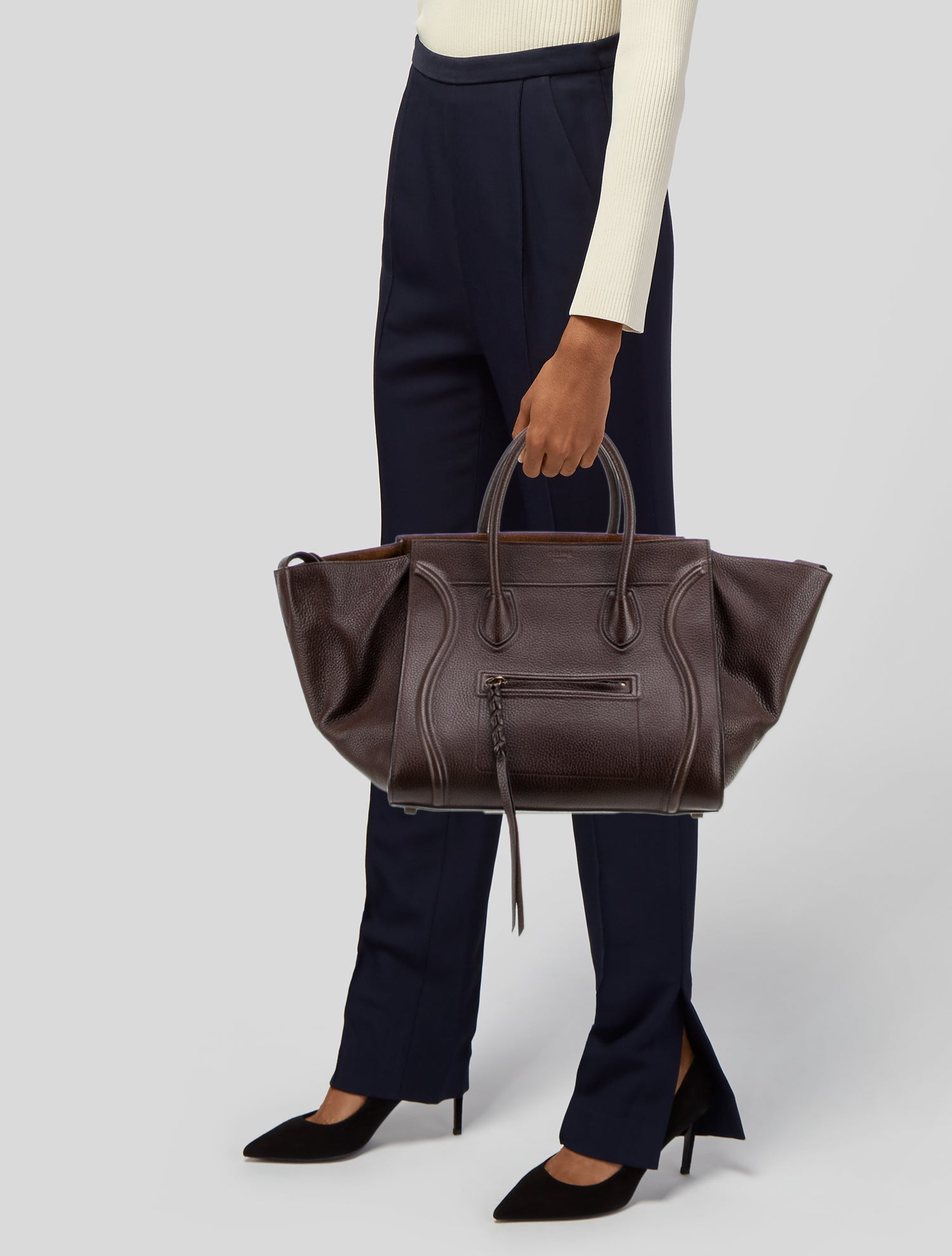 Celine Leather Luggage Phantom Medium