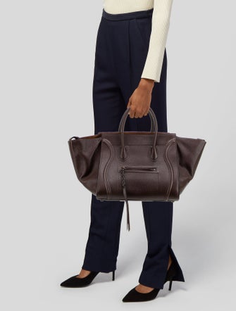 Celine Leather Luggage Phantom Medium