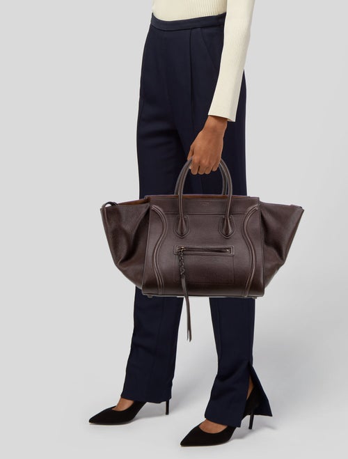 Celine Leather Luggage Phantom Medium