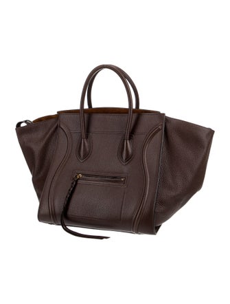 Celine Leather Luggage Phantom Medium