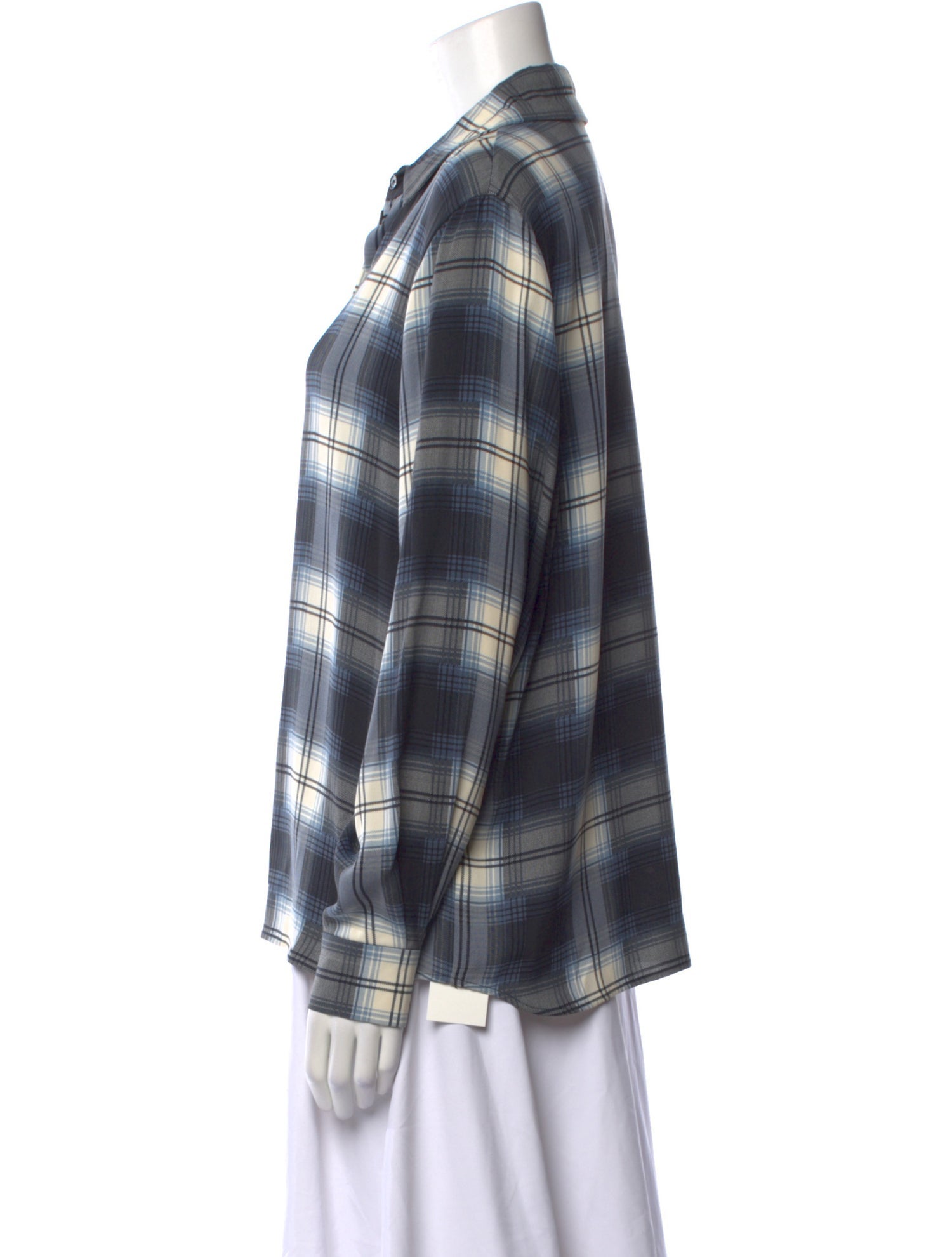 Celine Vintage Silk Button-Up Top