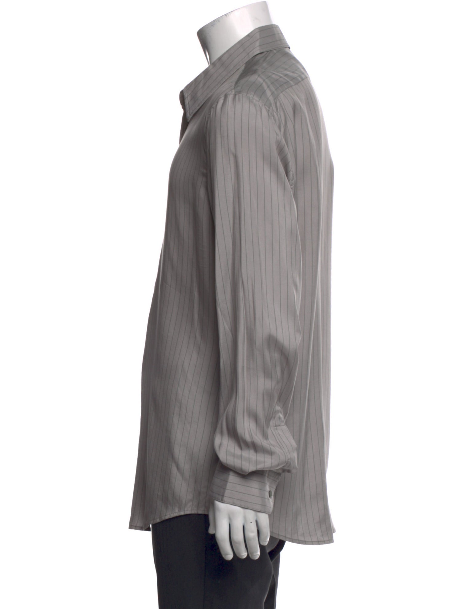 Celine Silk Striped Dress Shirt