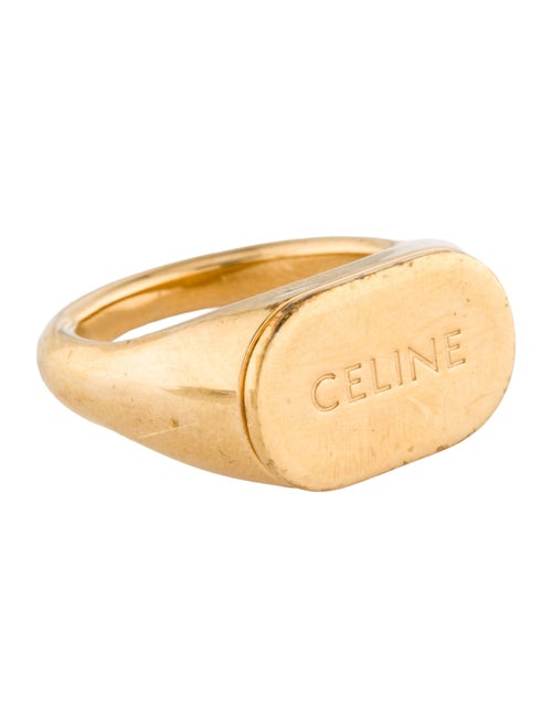 Celine Logo Signet Ring