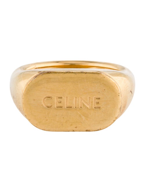 Celine Logo Signet Ring