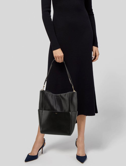 Celine Leather Seau Sangle Medium