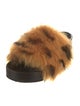 Celine Fur Animal Print Slides