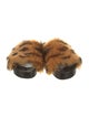 Celine Fur Animal Print Slides