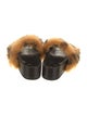Celine Fur Animal Print Slides