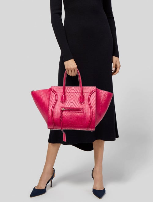 Celine Python Luggage Phantom Medium