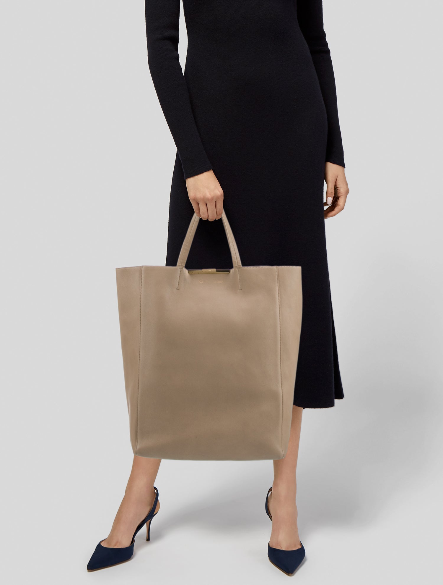 Celine Leather Vertical Cabas