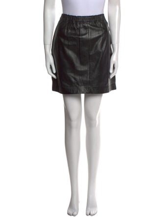 Celine Leather Knee-Length Skirt
