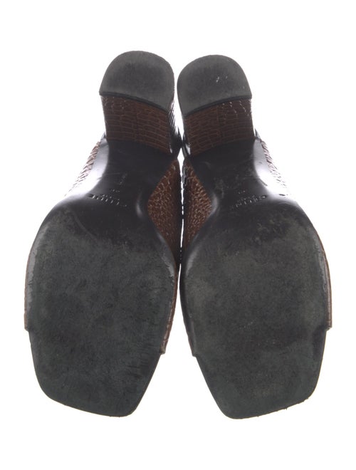 Celine Embossed Leather Slides