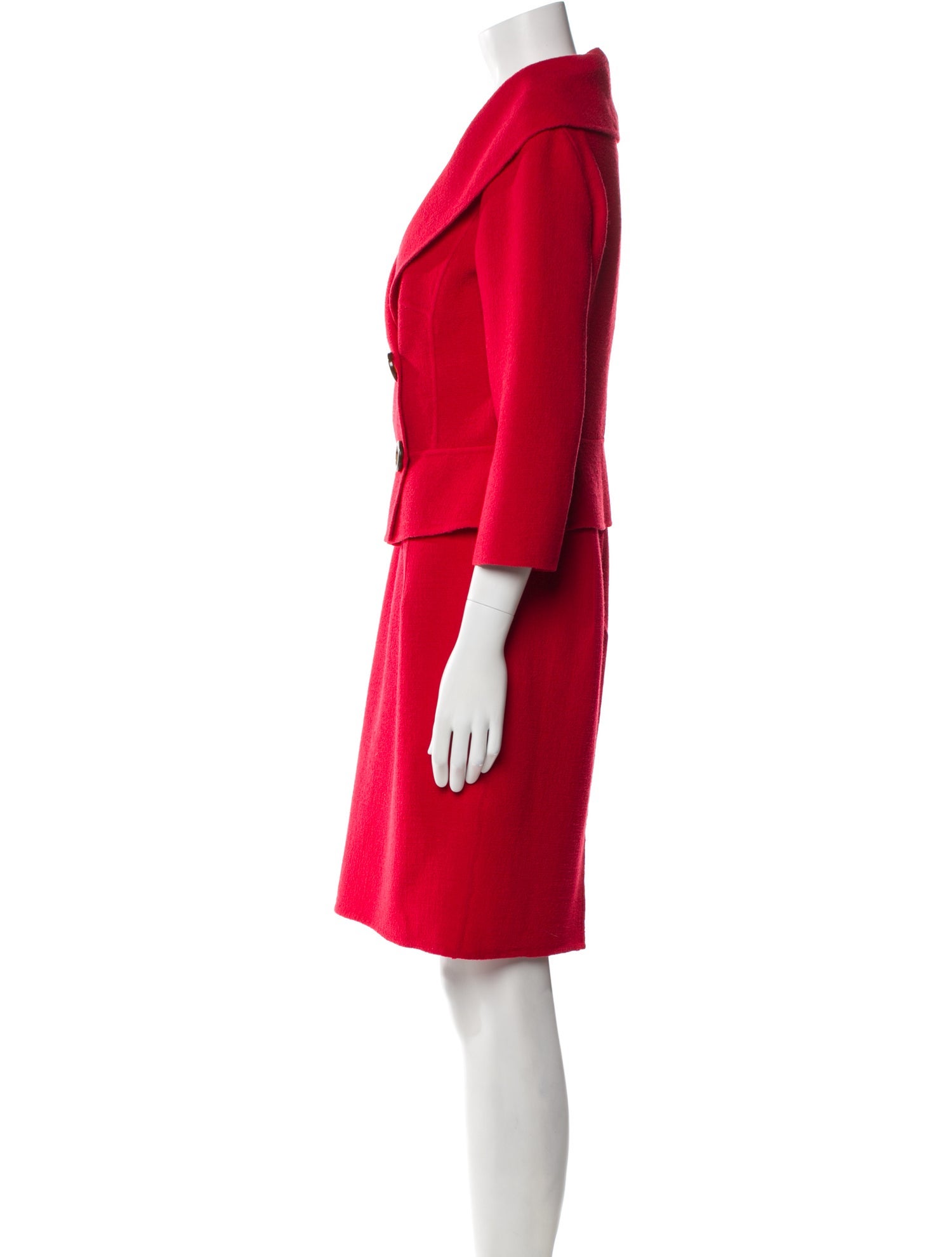 Celine Finition Main Virgin Wool Dress Set