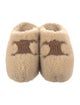 Celine Shearling Embroidered Accent Mules