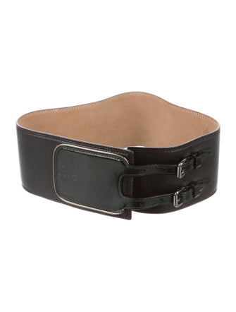 Celine Wide Leather Waist Belt