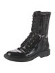 Celine Combat Patent Leather Combat Boots