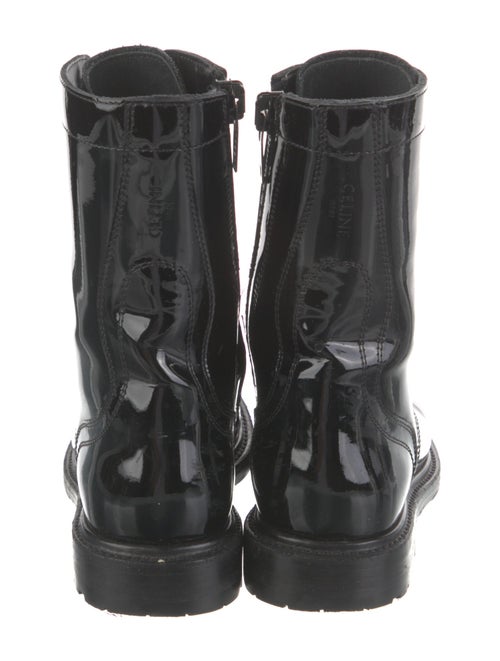 Celine Combat Patent Leather Combat Boots