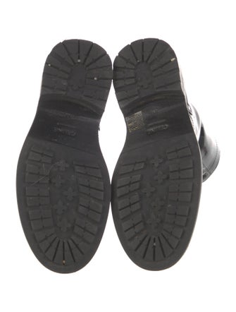 Celine Combat Patent Leather Combat Boots