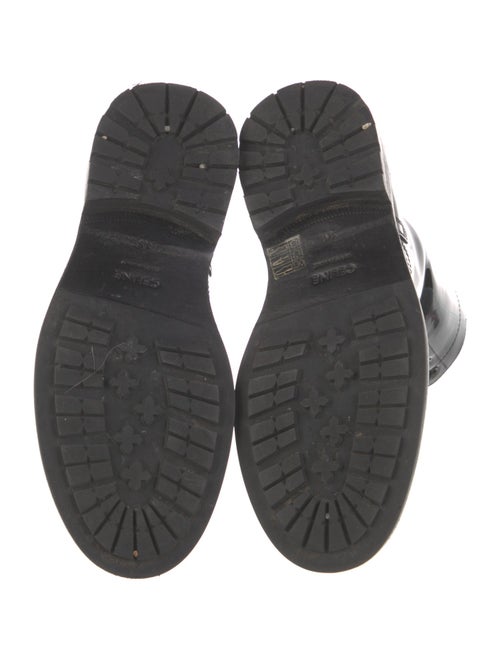 Celine Combat Patent Leather Combat Boots