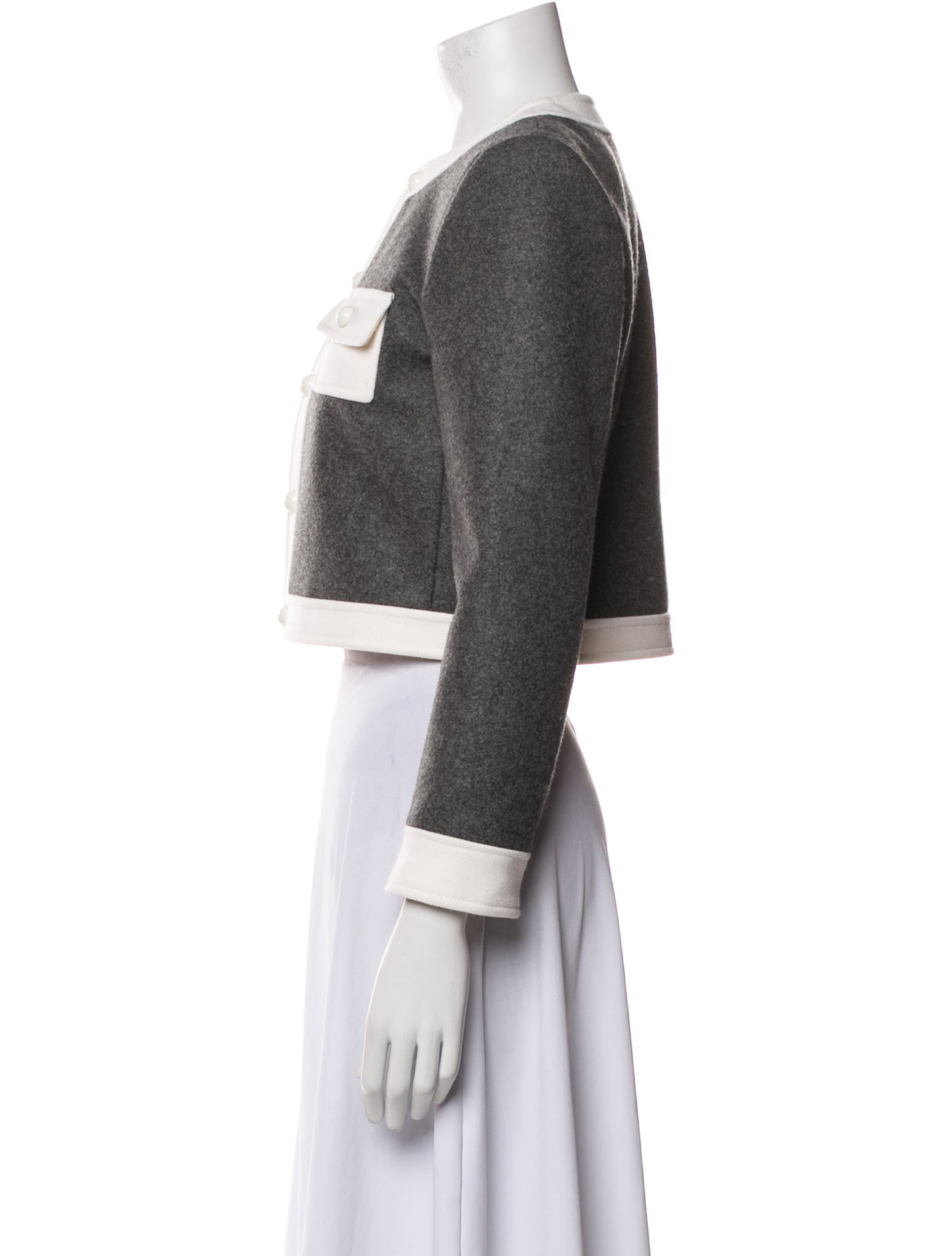 Celine Wool Colorblock Pattern Evening Jacket