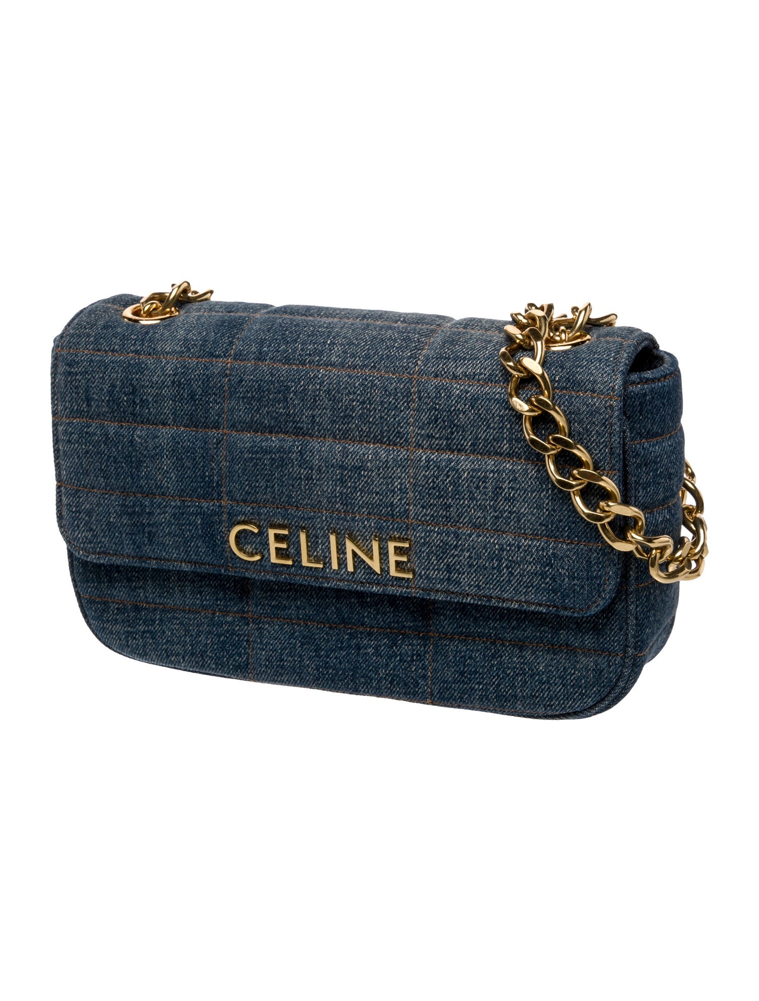 Celine Denim Shoulder Bag