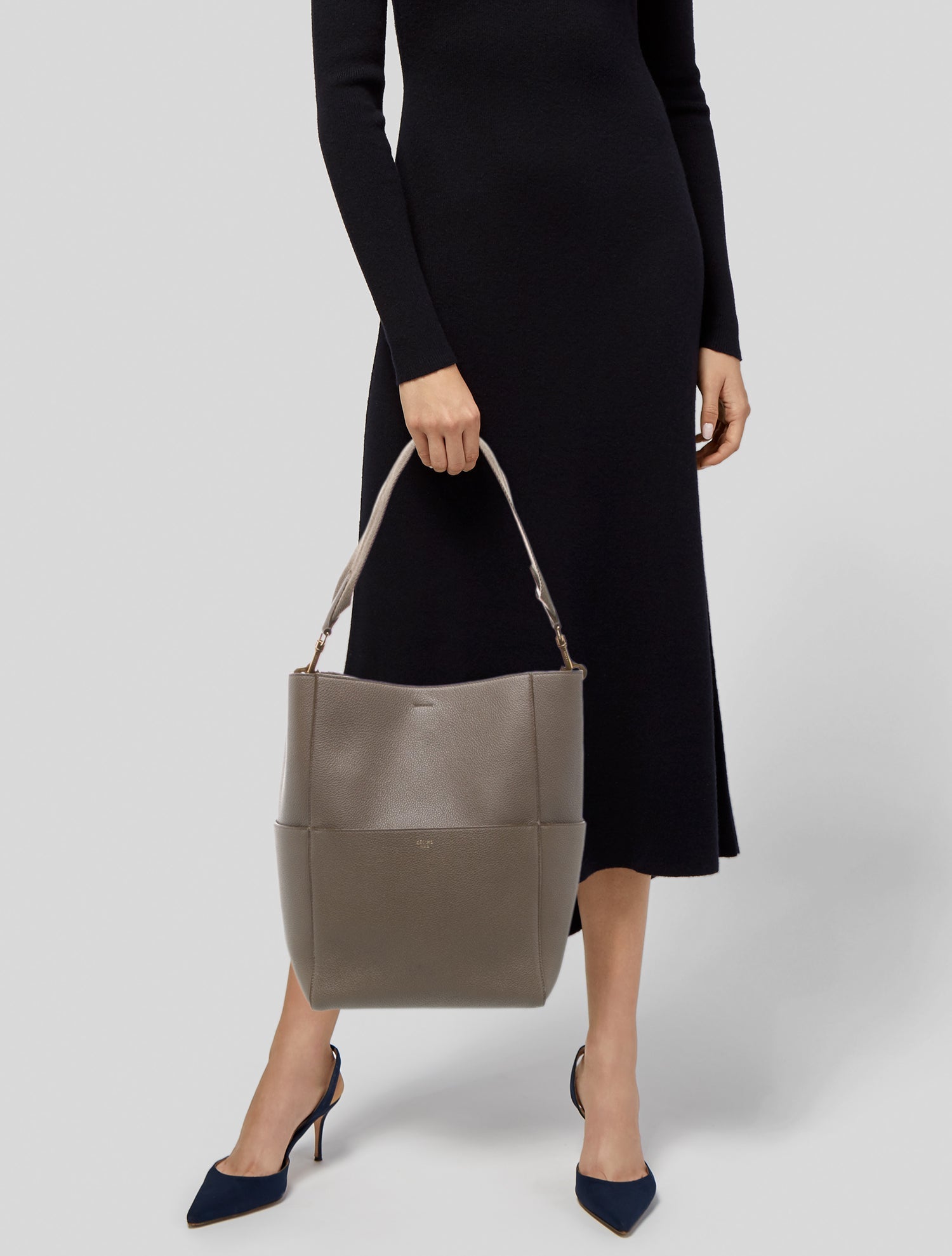 Celine Leather Seau Sangle Medium